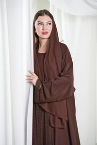 A003 Chocolate Lattice Abaya