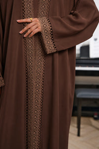A003 Chocolate Lattice Abaya